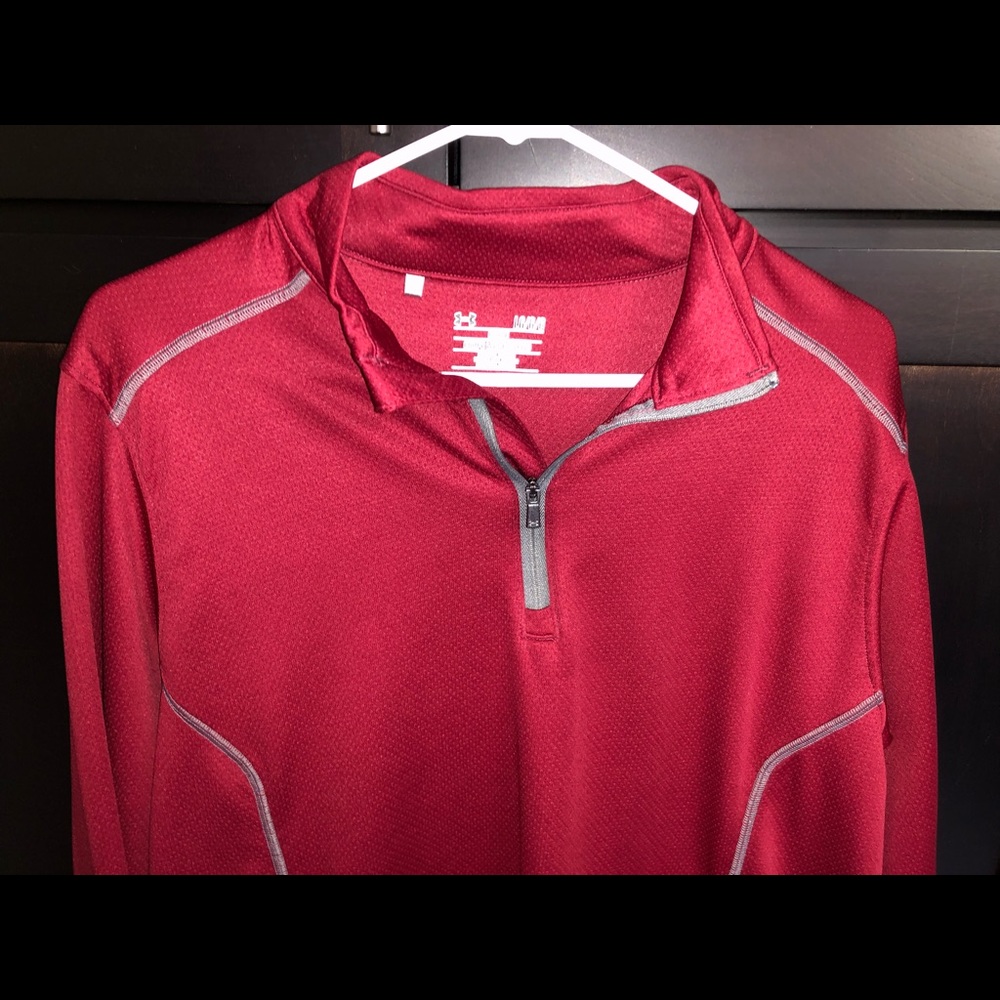Men’s Large Under Armour Pullover - Burgundy - Picture 2 of 4